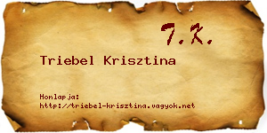 Triebel Krisztina névjegykártya