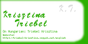 krisztina triebel business card